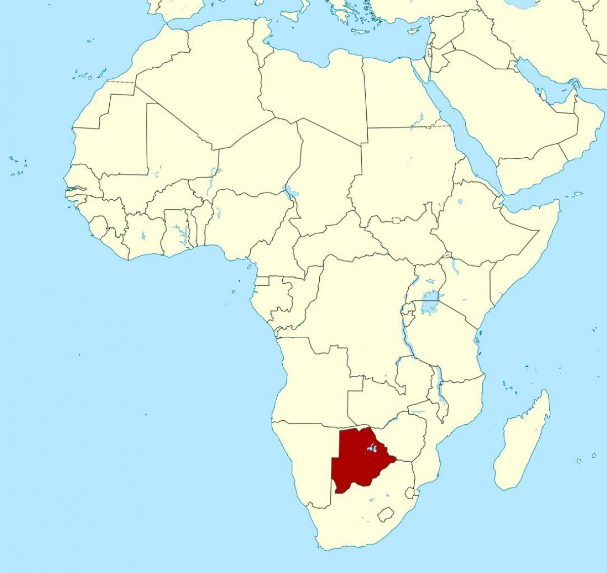 térkép Botswana afrika