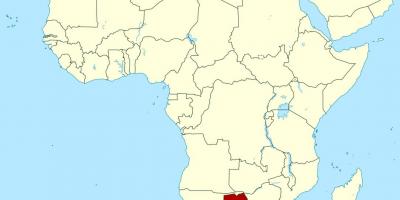 Térkép Botswana afrika