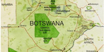 Térkép Botswana játék fenntartja