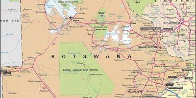 Térkép Botswana térkép távolságok