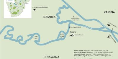 Térkép kasane Botswana
