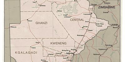 Részletes térkép Botswana